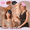 3Pcs 3 Colors Non-woven Fabric with Rhinestones and Iron Alligator Hair Clips AJEW-NB0008-69-4