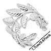 Vintage Stainless Steel Leaf Couple Rings JK2382-1-1