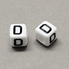 Large Hole Acrylic Letter European Beads SACR-Q103-7mm-01D-2