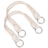 2Pcs Braided PU Leather Handles PURS-CL0001-18A-1