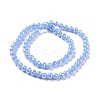 Electroplate Imitation Jade Glass Beads Strands GLAA-E036-12-M-4