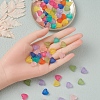 100Pcs 10 Colors Transparent Acrylic Beads FACR-YW0001-02-7