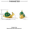 304 Stainless Steel Enamel Pendants STAS-OY003-76G-2