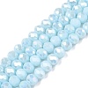 Electroplate Glass Beads Strands EGLA-A044-P6mm-B06-1