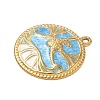 304 Stainless Steel Enamel Pendants LS-STAS-A092-01B-G-2