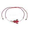 Glass Seed Beads Braided Bead Bracelets BJEW-MZ00231-02-2