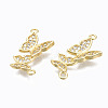 Brass Micro Pave Cubic Zirconia Links Connectors ZIRC-N039-121A-NF-3