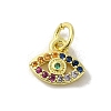 Brass Micro Pave Cubic Zirconia Charms KK-M283-19B-02-1
