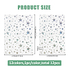 12Pcs 12 Styles PVC Notebook Index Divider Sheets FIND-FH0011-94-2