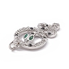 Brass Micro Pave Cubic Zirconia Pendants KK-P224-07P-3