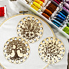 16-Position Wood Embroidery Thread Storage Trays TOOL-WH0056-032-4
