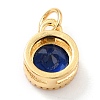 Real 18K Gold Plated Brass Inlaid Cubic Zirconia Charms ZIRC-L100-081G-08-3