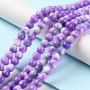 Synthetic Ocean White Jade Beads Strands G-L019-6mm-01-4