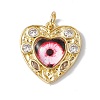 Brass Micro Pave Clear Cubic Zirconia Pendants KK-I692-03G-02-1
