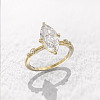 Brass Pave Cubic Zirconia Finger Rings FS-WG1A7FF-06-1