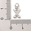 Initial Letter Brass with Cubic Zirconia Charms KK-Q814-26X-P-3