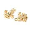 Brass Micro Pave Clear Cubic Zirconia Pendants KK-U064-10G-2