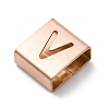 Ion Plating(IP) 304 Stainless Steel Square Slide Charms STAS-L132-14V-RG-2