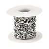 Tarnish Resistant Handmade 304 Stainless Steel Bar Link Chains CHS-G025-08P-3