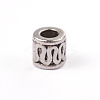 Column Tibetan Style Alloy Spacer Beads X-PALLOY-ZN149-AS-RS-1