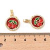 Rack Plating Brass Micro Pave Cubic Zirconia Pendants KK-C037-02G-3