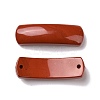 Natural Red Jasper Connector Charms G-D460-02B-2