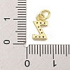 Initial Letter Brass with Cubic Zirconia Charms KK-Q814-26Z-G-3