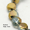 Electroplate Glass Beads EGLA-D028-03-1