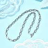 2Pcs 2 Styles 304 Stainless Steel Cross Link Chain Necklaces for Couple NJEW-JN05431-4