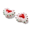 Baking Paint Glass Bumpy Beads Heart LAMP-V001-07D-3