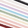 10Pcs 10 Colors Nylon Elastic Flower Edge Lace Trim Ribbons DIY-BC0013-31-1