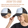 5Pcs 5 Styles Round Plastic & Acrylic Beads Baseball Cap Chain AJEW-GO00046-6