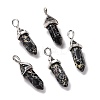Synthetic Black Imperial Jasper Pendants G-K329-19P-1