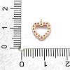 925 Sterling Silver Micro Pave Clear Cubic Zirconia Charms STER-A034-02A-RG-3