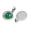 Natural Green Onyx Agate(Dyed & Heated) Pendants KK-U043-53P-02-2