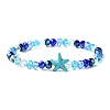 Electroplated Glass Beaded Stretch Bracelets BJEW-JB10900-3