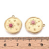 304 Stainless Steel and Rhodochrosite Pendants STAS-T072-08G-3