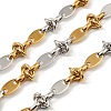 304 Stainless Steel Two Tone Oval with knot Link Chains CHS-F022-03GP-1