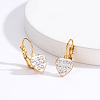 Elegant Heart 201 Stainless Steel Hoop Earrings GM6830-2