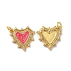 Rack Plating Brass Micro Pave Clear Cubic Zirconia Charms KK-D074-04G-08-1