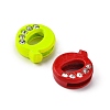 Spray Painted Zinc Alloy Slide Charms ALRI-WH0005-13Q-3