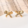 304 Stainless Steel Micro Pave Clear Cubic Zirconia Stud Earrings EJEW-I318-01G-03-2