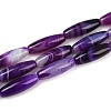 Natural Striped Agate/Banded Agate Beads Strands G-S280-10B-2