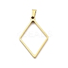 304 Stainless Steel Open Back Bezel Pendants STAS-Z091-05G-01-1