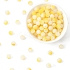 200G Frosted Baking Paint Crackle Glass Beads with Glitter Powder DGLA-YW0001-56I-1