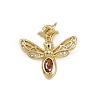 Brass Micro Pave Cubic Zirconia Pendants KK-D409-37G-B-1