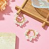Natural Moonstone Chips Braided Hoop Earrings EJEW-JE04940-24-3
