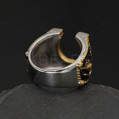 304 Stainless Steel Micro Pave Cubic Zirconia Finger Rings FS-WG5ACE0-04-1
