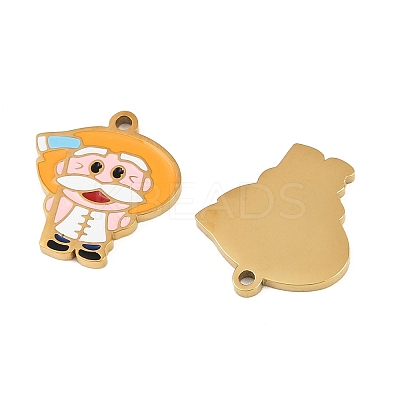 304 Stainless Steel Enamel Pendants STAS-C137-05A-G-1