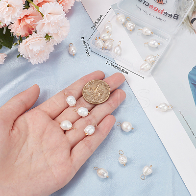 30Pcs Natural Cultured Freshwater Pearl Pendants KK-BBC0005-10-1